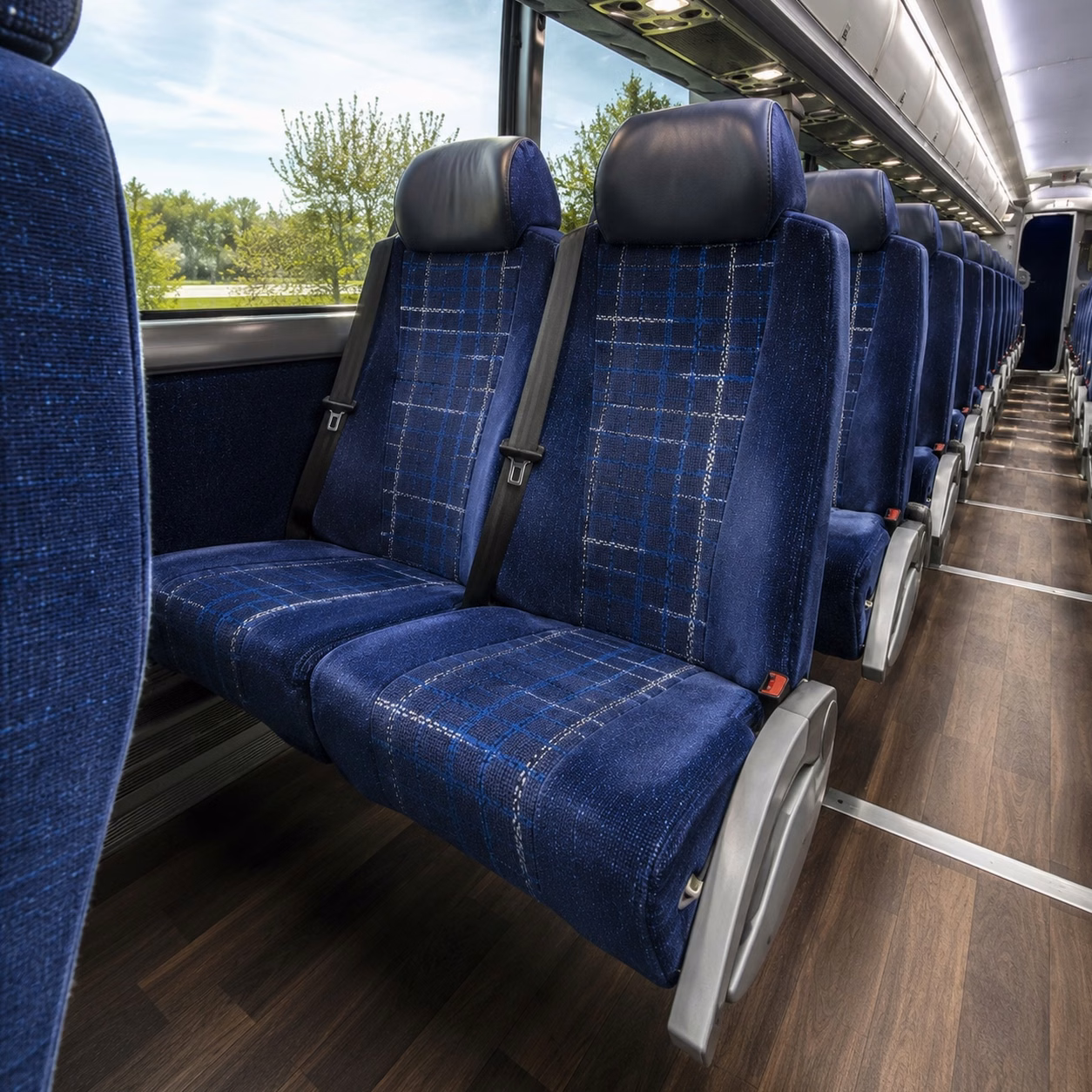 boston charter bus rental interior
